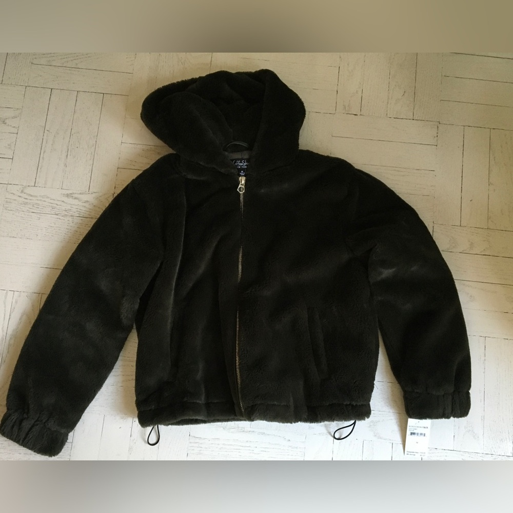 Fuzzy army green jacket, BRAND NEW